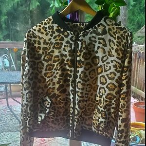 Leopard bomber jacket